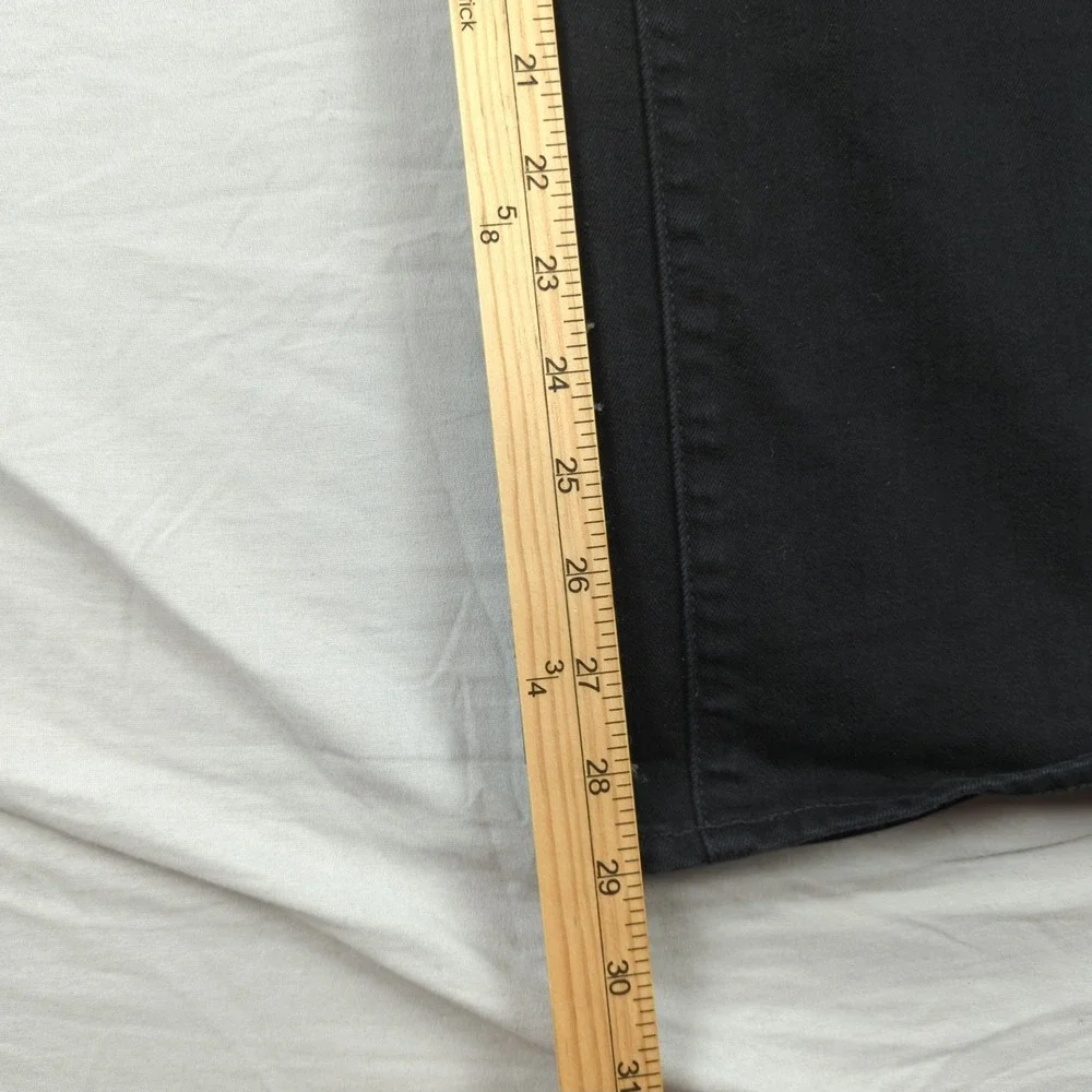 J Crew Jeans Womens‎ 27 Black Full Length Wide Leg Stretch Baggy Boho